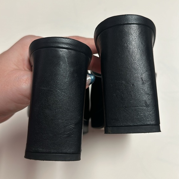 Zara Leather Black Heels - Picture 8 of 12